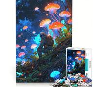Rompecabezas de 1000 Piezas Perdido en bioluminiscencia Ideal para Juegos en Familia Regalo de cumpleaños Incluye póster y Hoja de Preguntas a Juego 50x75cm