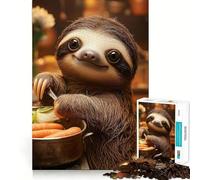 Rompecabezas de 1000 Piezas Perezoso cocinando para Adolescentes Juguete para estimular la lógica y Disfrutar en Familia 38x26cm