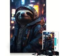 Rompecabezas de 1000 Piezas Perezoso en la Ciudad para Adolescentes Mejora la Memoria Juego Relajante Bordes limpios Artículo de Santa Claus 38x26cm
