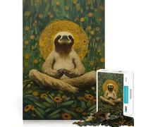 Rompecabezas de 1000 Piezas Perezoso en meditación para Adolescentes Juguete para desarrollar la lógica y la Capacidad de relajación Corte preciso Regalo clásico 38x52cm