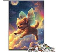 Rompecabezas de 1000 Piezas Perro Bebé Cósmico Colorido. Regalos para cumpleaños, festividades y Ocasiones Especiales (tamaño 50x75cm).