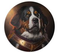 Rompecabezas de 1000 Piezas Perro de fantasía, Rompecabezas Redondos de 1000 Piezas para Adultos, Navidad, Halloween, Pascua y Año Nuevo, 67,5 x 67,5 cm