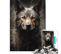 Rompecabezas de 1000 Piezas - Perro Husky Siberiano - Juguetes educativos para Aprender y Jugar - Juego de desafío difícil - Ideas de Regalo (Tamaño 38x26cm)