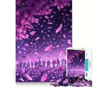 Rompecabezas de 1000 Piezas Pétalos Rosas Cayendo para Adolescentes Ideal para estimular la Memoria, para el hogar y para armar Un Regalo Encantador (50x75cm)
