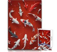 Rompecabezas de 1000 Piezas Pez de la Suerte Que te trae Suerte, pasatiempo Tranquilo y satisfactorio, Juguete de Corte de precisión Entrelazado, tamaño 38x52cm