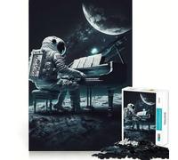 Rompecabezas de 1000 Piezas Piano en el Espacio para Adolescentes Juguete Mental Tiempo de Paz Corte Premium Regalo artístico (38x26cm)