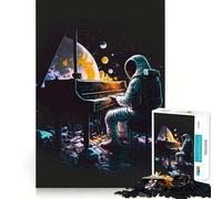 Rompecabezas de 1000 Piezas Piano en el Espacio para Adolescentes Mejora la Memoria Fácil de Usar Ideal para el Ocio Diseño de Pared con Corte Firme (38x52cm)