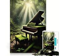Rompecabezas de 1000 Piezas Piano en la Jungla para Adultos Juguete para el hogar Disfrute de un Corte Fino Regalo Ideal para Pedir un Deseo a Santa Claus (38x26cm)