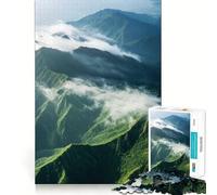 Rompecabezas de 1000 Piezas Picos de Montaña Entre Nubes para Adultos y Adolescentes Juego Mental, diversión Tranquila, Bordes Afilados, Regalo Memorable (38x52cm)
