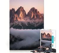 Rompecabezas de 1000 Piezas Picos de Montaña sobre Las Nubes para Adolescentes Ideal para desarrollar la Memoria Diseño fácil de armar Regalo conmovedor (38x52cm)