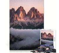 Rompecabezas de 1000 Piezas Picos de Montaña sobre Las Nubes para Adolescentes Juguete Inteligente y Divertido Arte Coleccionable de Corte nítido (38x26cm)