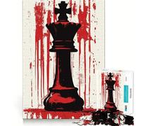 Rompecabezas de 1000 Piezas,Pieza de ajedrez Reina Sangrienta,decoración de Ajuste Perfecto,Regalo para ejercitar la Mente,Juego de Paz,Pieza de Arte navideña 38x52cm