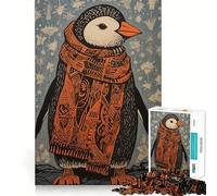 Rompecabezas de 1000 Piezas Pingüino de Invierno Juego para ejercitar la Mente artesanía experta en Corte pasatiempo Fascinante para Momentos de Ocio (50x75cm)
