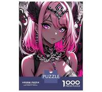 Rompecabezas De 1000 Piezas Pink-Haired Anime Angel Rompecabezas para Adultos Juego De Ingenio Carrera De Velocidad De Manos Cumpleaños Y Navidad 38x26cm/1000pcs