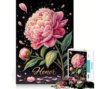Rompecabezas de 1000 Piezas Pink Peony Honor in Full Bloom para Adultos Ideal para Mejorar la Memoria Pasatiempo para el hogar Decoración de Pared con imágenes (50x75cm)
