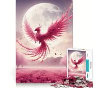 Rompecabezas de 1000 Piezas Pink Phoenix in Bloom para Adultos Ideal para Mejorar la Memoria, aliviar el estrés y armar (38x26cm)
