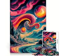Rompecabezas de 1000 Piezas Pintando al Mundo Rosa para Adolescentes Rompecabezas para estimular la Memoria, sin estrés, Corte Suave, Regalo artístico (38x52cm)