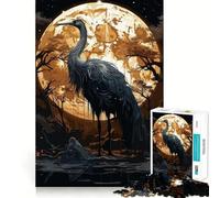 Rompecabezas de 1000 Piezas Pintando la Cigüeña Negra para Adolescentes Juego Inteligente de Rompecabezas Tiempo de Aprendizaje Imagen para armar Un Regalo Encantador (50x75cm)