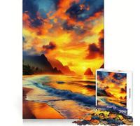 Rompecabezas de 1000 Piezas Pintando la Playa V para Adolescentes Juego Mental Juguete para el hogar Corte preciso (38x52cm)