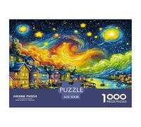 Rompecabezas De 1000 Piezas «Pintura Estilo Van Gogh» para La Familia - Gran Desafío En Papel Ecológico, Juego De Ingenio para Adultos Y Niños 52x38cm/1000pcs