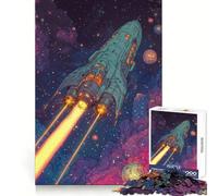Rompecabezas de 1000 Piezas Pionero de Las Estrellas para Adultos Rompecabezas Mental Suave y Relajante Imagen para armar Artículo de Santa Claus (38x26cm)