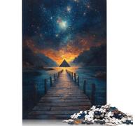 Rompecabezas de 1000 Piezas Pirámide bajo Las Estrellas, Rompecabezas para Adultos, Juego Educativo, Juguetes educativos, Regalos, Rompecabezas de 1000 Piezas (75 x 50 cm)