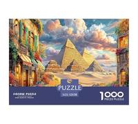 Rompecabezas De 1000 Piezas «Pirámides de Egipto» para La Familia - Gran Desafío En Papel Ecológico, Juego De Ingenio para Adultos Y Niños 52x38cm/1000pcs