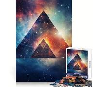 Rompecabezas de 1000 Piezas Pirámides Space Collage para Adolescentes Juguete Que estimula la lógica y Alivia la tensión Borde de Calidad Artículo de Regalo de Papá Noel (50x75cm)