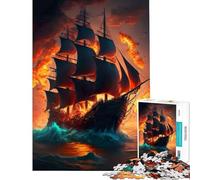 Rompecabezas de 1000 Piezas Piratas del Océano Diversión en casa Actividades decoración para el hogar Juguetes de decoración para Mayores de 14 años (50x75cm)