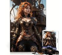 Rompecabezas de 1000 Piezas Piratas Steampunk para Adultos Juguete de lógica Mental, antiestrés, Corte Firme, Regalo increíble 38x52cm
