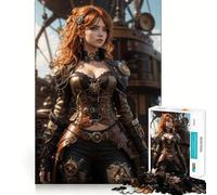 Rompecabezas de 1000 Piezas Piratas Steampunk para Adultos y Adolescentes Ideal para Mejorar la Memoria, Relajarse, Cortar con precisión y Regalar 38x26cm