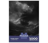 Rompecabezas De 1000 Piezas Pirate Ship in The Storm Rompecabezas para Adultos Juegos Familiares Ensamblaje De Patrones Cumpleaños Y Navidad 70x50cm/1000pcs