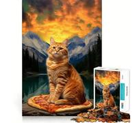 Rompecabezas de 1000 Piezas Pizza Cat Teton Trek para Adolescentes, Juguete de lógica para estimular la diversión en Interiores, Regalo Memorable (38x52cm)
