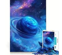 Rompecabezas de 1000 Piezas Planeta Azul en el Espacio,Bordes Sin Fisuras,Juego Divertido para Estimular la Mente,Tiempo de Entretenimiento,Regalo de Arte Navideño 50x75cm