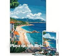 Rompecabezas de 1000 Piezas Playa De SES Illetes para Adultos Ideal para Mejorar la Memoria, aliviar el estrés y armar (38x26cm)