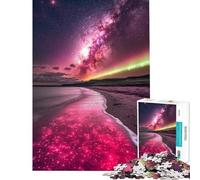 Rompecabezas de 1000 Piezas Playa Estrellada Que Brilla en la Oscuridad para Adolescentes Difícil Cada Pieza es única Juguetes Juegos educativos 38x52cm
