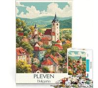 Rompecabezas de 1000 Piezas Pleven Historic City | 75x50cm Para divertirse en familia aprender educar regalos únicos de cumpleaños
