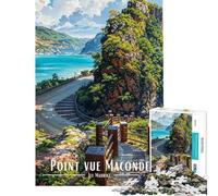 Rompecabezas de 1000 Piezas Point Vue Maconde Isla Mauricio Rompecabezas para Adultos con Corte de precisión Lista de Deseos con Papá Noel Juego de ingenio para Toda la Familia 38x52cm