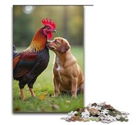 Rompecabezas de 1000 Piezas Pollos y Perros se conocen Adultos Ideal para Navidad con Papá Noel Ideal para Adolescentes a Partir de 14 años 1000 Piezas (38 x 26 cm)