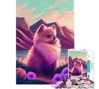 Rompecabezas de 1000 Piezas Pomerania Naturaleza Pompones Juegos relajantes Juguetes adictivos para Cultivar la Paciencia Excelentes Regalos y Juguetes adecuados para Parejas (Tamaño 38x52cm)