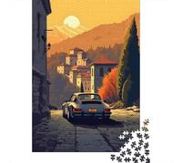 Rompecabezas de 1000 Piezas Porsche 911 Vintage Sunset para Adultos, Rompecabezas para Adultos y Adolescentes a Partir de 12 años, 1000 Piezas (38 x 26 cm) <