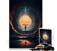 Rompecabezas de 1000 Piezas Portal al Otro Lado para Adultos y Adolescentes Juguete para Pensar y reflexionar Alivia el estrés Regalo navideño de diseño Sencillo (38x26cm)