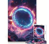 Rompecabezas de 1000 Piezas Portal Cósmico Neón con Asteroides para Adolescentes Ayuda a Mejorar la Memoria Diseño Divertido y Relajante Regalo Elegante (50x75cm)