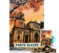 Rompecabezas de 1000 Piezas Porto Alegre,Corte Impecable,diversión para Resolver Problemas,Juego Gratuito, (50x75cm)