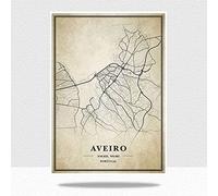 Rompecabezas De 1000 Piezas,Portugal Aveiro Mapa Jigsaw, Ciudad Retro Mundo Más Difícil Rompecabezas, Inusual Rompecabezas De Desafío Cerebral Para Niños, Juegos Difíciles Para Padres E Hijos, P