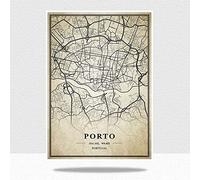 Rompecabezas De 1000 Piezas,Portugal Porto Mapa Jigsaw, Ciudad Retro Mundo Más Difícil Rompecabezas, Inusual Rompecabezas De Desafío Cerebral Para Niños, Juegos Difíciles Para Padres E Hijos, Pa
