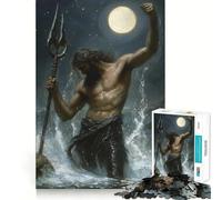 Rompecabezas de 1000 Piezas Poseidón emergiendo del mar para Adolescentes Juguete Mental Tiempo de Paz Corte Premium Regalo artístico (38x52cm)