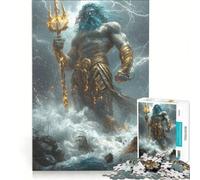 Rompecabezas de 1000 Piezas Poseidón Señor de Las Profundidades Juego de ingenio Desestresante Intelectual Regalo de cumpleaños Regalos 38x52cm