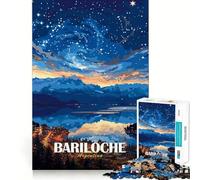 Rompecabezas de 1000 Piezas Póster de Viaje con Paisaje Nocturno de Bariloche,Argentina Arte de Corte preciso Juguete para desarrollar la Capacidad cognitiva Tiempo de Juego Tranquilo Regalo