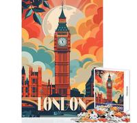 Rompecabezas de 1000 Piezas póster del Big Ben de Londres Juguetes para decoración del hogar Regalos geniales Juego práctico Interesante para Reducir el estrés tamaño 38x52cm